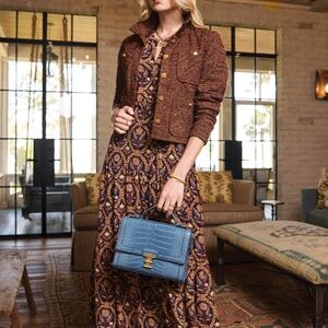 Delphine chocolate tweed blazer by Spartina 449 - M - NWT